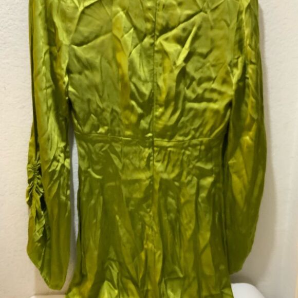 Rays For Days mini dress Green Satin 100% viscose Size S - Picture 4 of 10